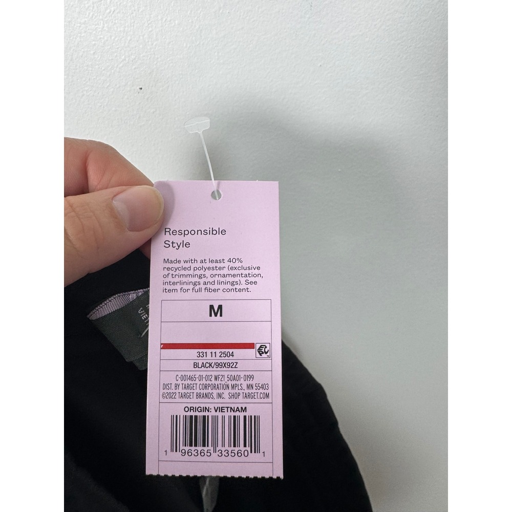 Athleisure Wild Fable Womens Medium Track Pants Black Red White Side Stripe New - Picture 4 of 12